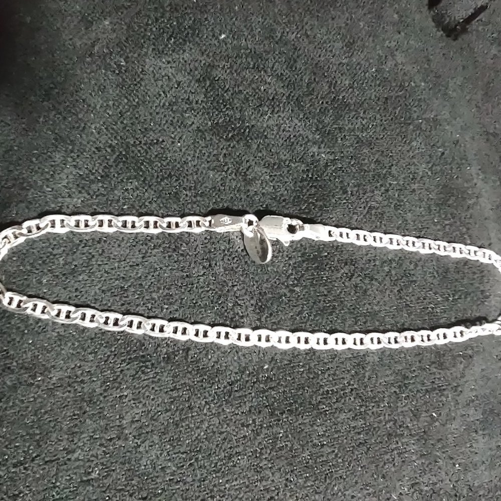 Sterling Silver 2mm Mariner Bracelet